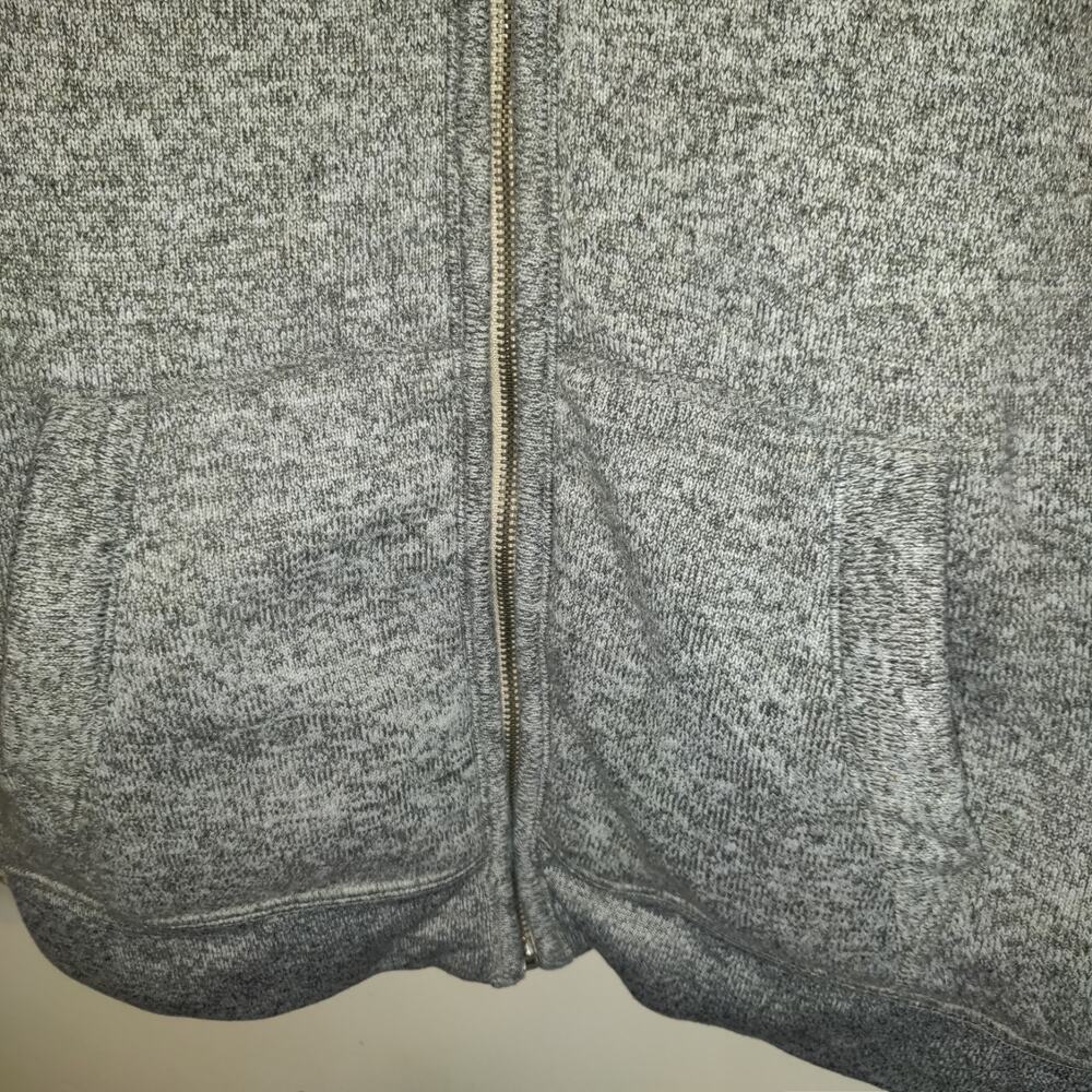 Hollister Sherpa Sweater Gray Hoodie Jacket ADULT L Skater Grunge Unisex - Picture 3 of 16